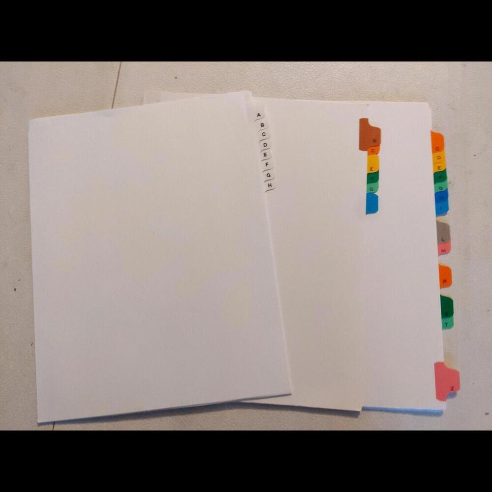 Avery Alphabet Letters Table Of Contents Dividers Incomplete sets SEE PHOTOS